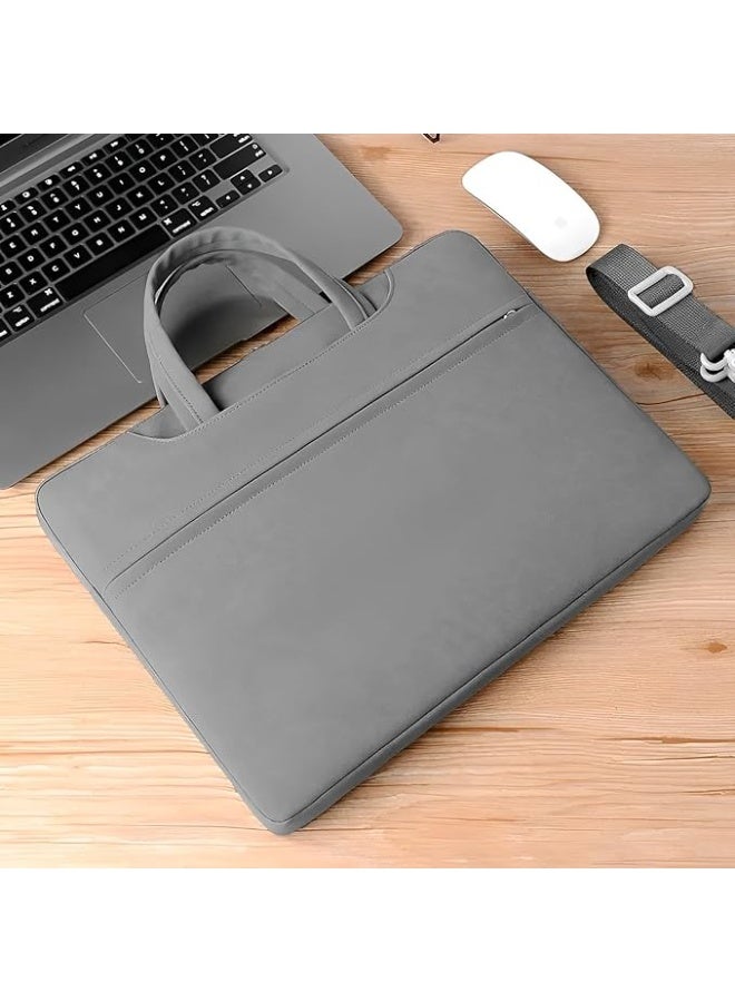 Arizone Laptop Bag B031 for Men & Women, Waterproof Laptop Sleeve Case with Shoulder Strap, Business & College Use, Fits 14-Inch Laptops – Grey - Image 4