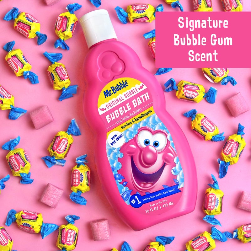 Mr. Bubble Original Bubble Bath - Great for Your Baby, Kids, and Adults - Hypoallergenic, Tear Free Bubble Bath Solution (2 Bottles, 16 fl oz Each) - Image 2