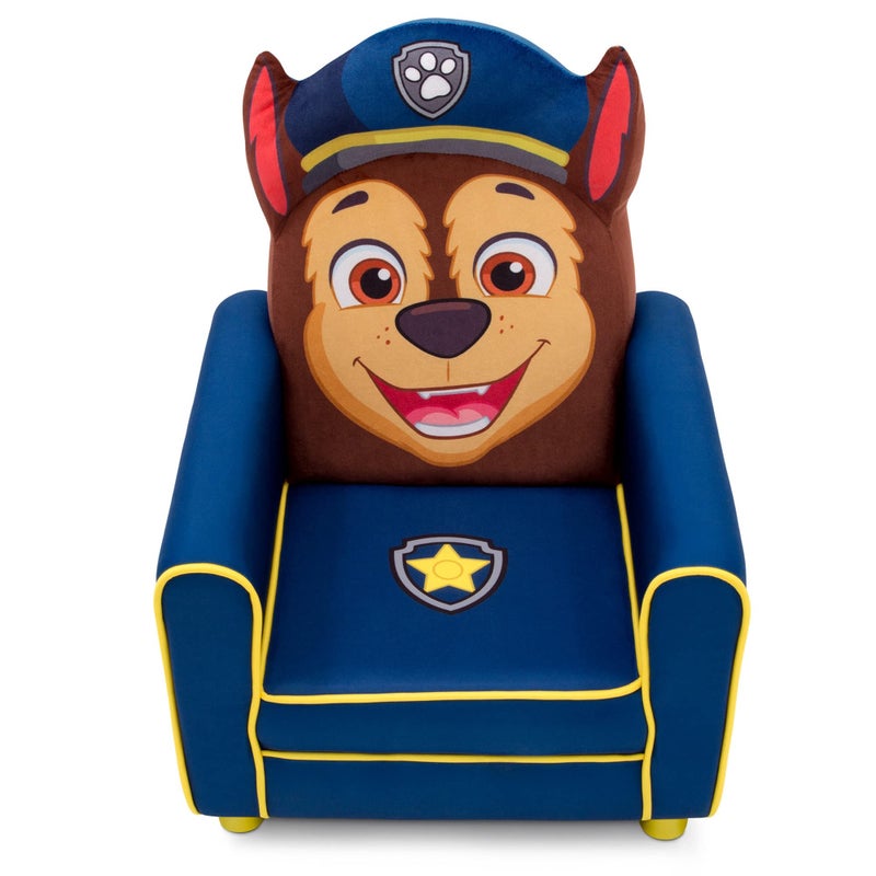 Delta Children Figural Upholstered Kids Chair Nick Jr PAW Patrol ChaseWood Blue