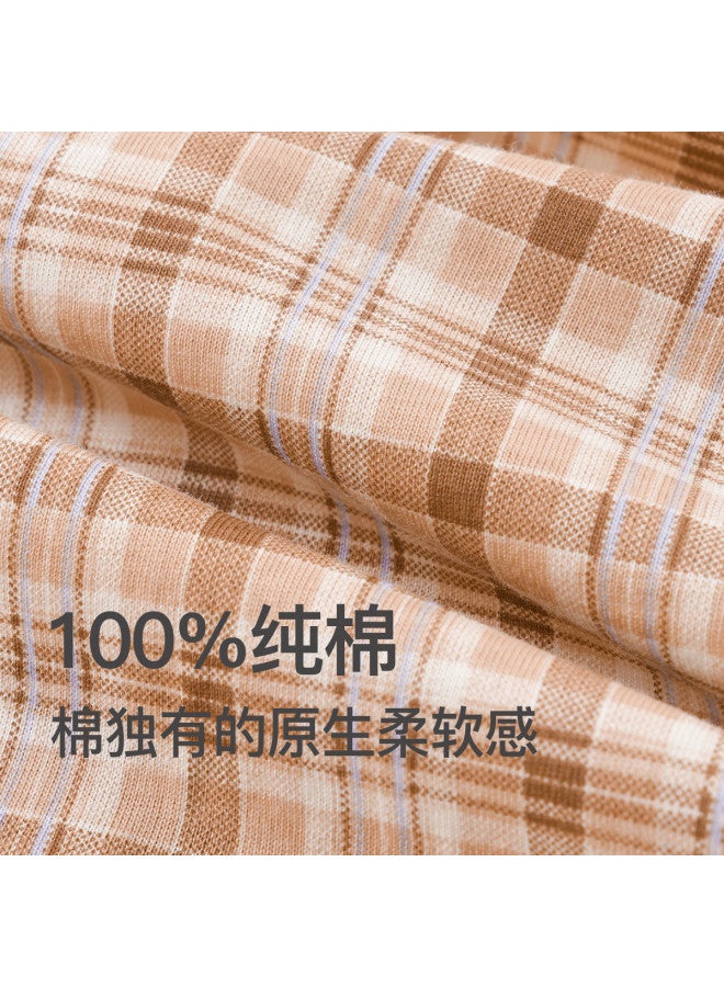 Fenton summer Thin Checkered Doll Collar Soft Sleepwear Set For Women - Image 5