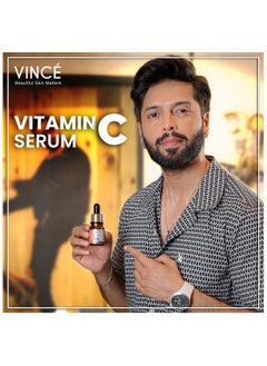 VINCE Vitamin C Serum – Advanced Brightening Formula – Reduces Dark Spots, Sun Damage & Hyperpigmentation, Evens Skin Tone, Smooths Texture & Boosts Youthful Glow – For All Skin Types, 30ml  - Image 5
