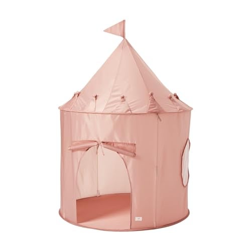 3 Sprouts Kids Play Tent Sustainable Recycled Fabric Fun Spacious Childs Playhouse for Indoor Games for Boys Girls Durable Fort Pop Up House for Toddlers Children Age 310 Pink - Image 1