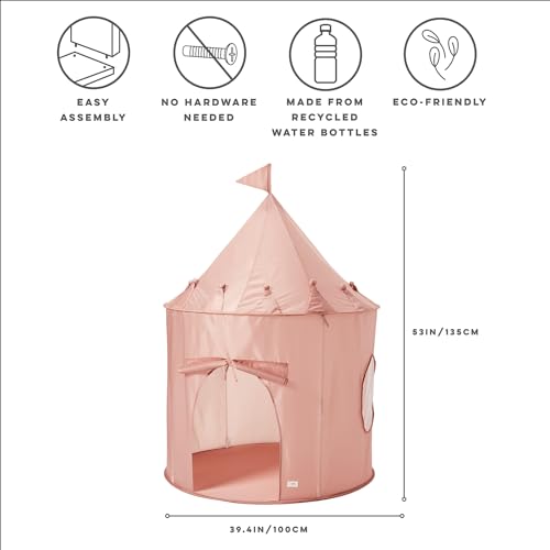 3 Sprouts Kids Play Tent Sustainable Recycled Fabric Fun Spacious Childs Playhouse for Indoor Games for Boys Girls Durable Fort Pop Up House for Toddlers Children Age 310 Pink - Image 5