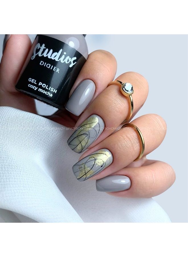 DIDIER LAB Studios Gel Polish Cosy Mocha - Professional Manicure Pedicure Products - Rich Pigment for Complete Nail Coverage - Flawless Shine - Suitable for Beginners - For UV Lamp - Gift for Women - Image 5