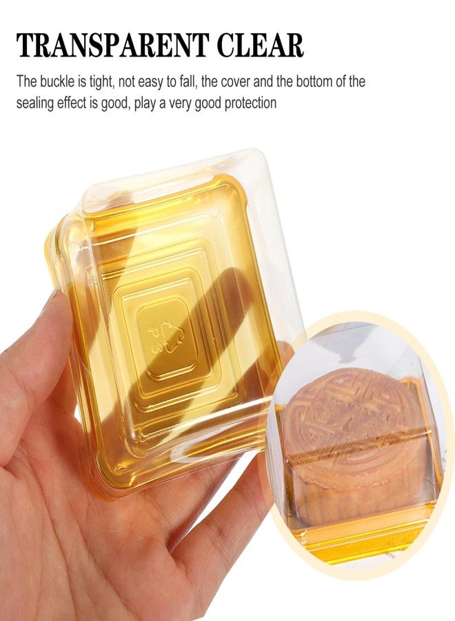 BESTonZON Clear Mini Cupcake Boxes 2.75X2.75X1.57 Inch Individual Plastic Dessert Packaging Containers for Baking Supplies and Party Storage 50 Pack - Image 5