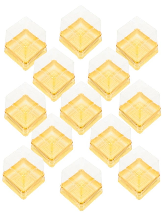 BESTonZON Clear Mini Cupcake Boxes 2.75X2.75X1.57 Inch Individual Plastic Dessert Packaging Containers for Baking Supplies and Party Storage 50 Pack - Image 1