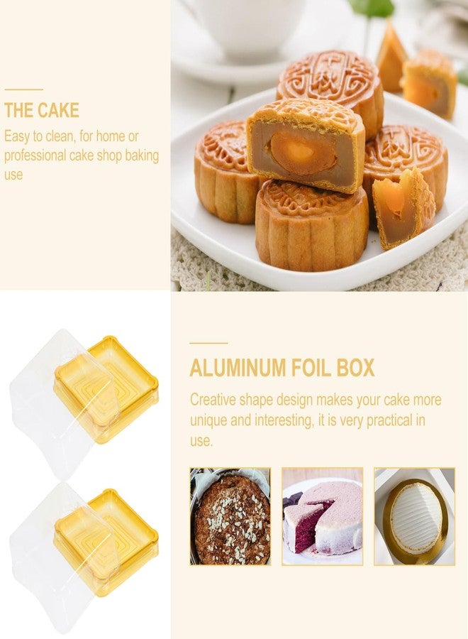 BESTonZON Clear Mini Cupcake Boxes 2.75X2.75X1.57 Inch Individual Plastic Dessert Packaging Containers for Baking Supplies and Party Storage 50 Pack - Image 4