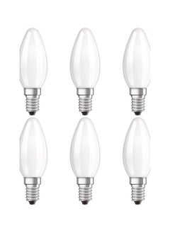 Osram 6-Piece Retrofit Classic B Mini Candle Shape E14 4 W LED Lamp Warm White  - Image 1