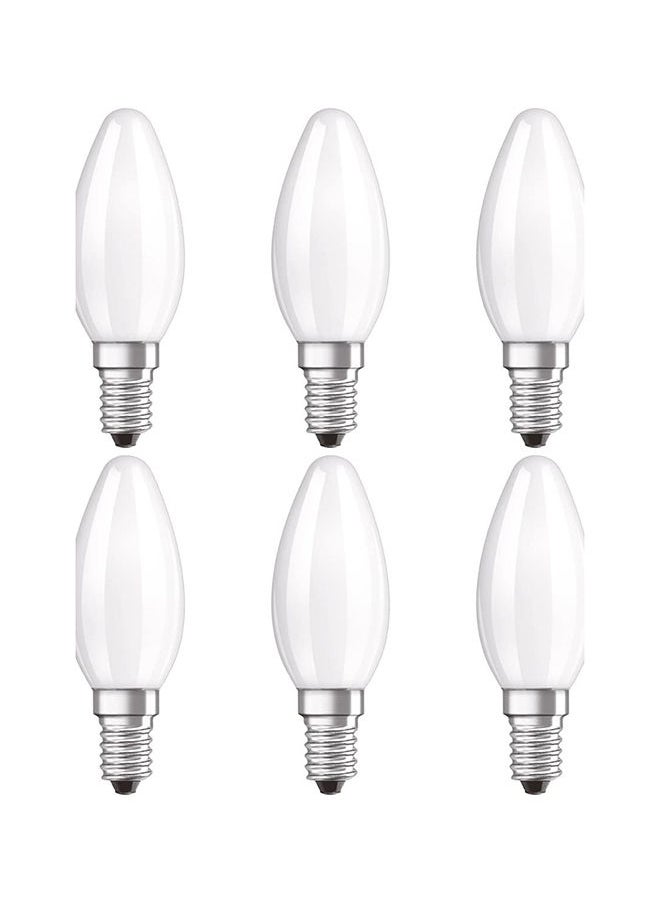 Osram - 6-Piece Retrofit Classic B Mini Candle Shape E14 4 W LED Lamp Warm White - Image 1