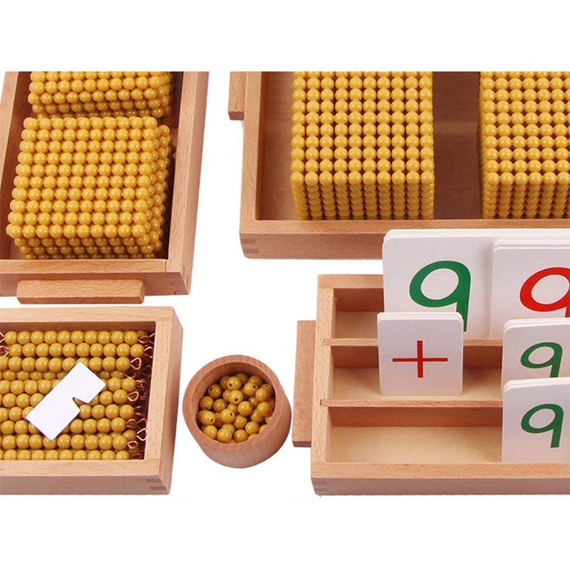 Kghios Montessori Golden Beads Materials Decimal System Bank Game Montessori Math Toys Mathematics Teaching Aids Materials Baby Preschool Education Toys - Image 4