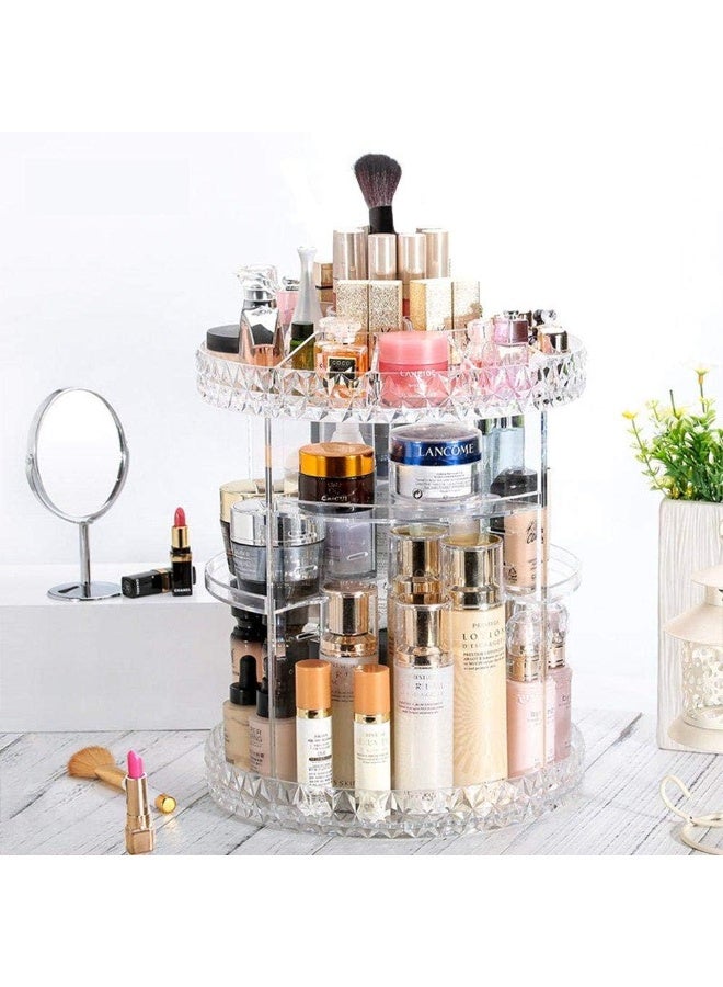 360° Rotating Makeup Organizer, Adjustable and Multifunctional, Acrylic, 7-Tier, Large Capacity, Transparent Storage - Image 5