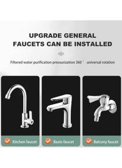 Best Choice Products Faucet Water Filter 360 Degree Rotating Stainless Steel Sink Water Filter High-Temperature Resistant Anti-Splash Faucet Filter for Home Kitchen Bathroom  - Image 2