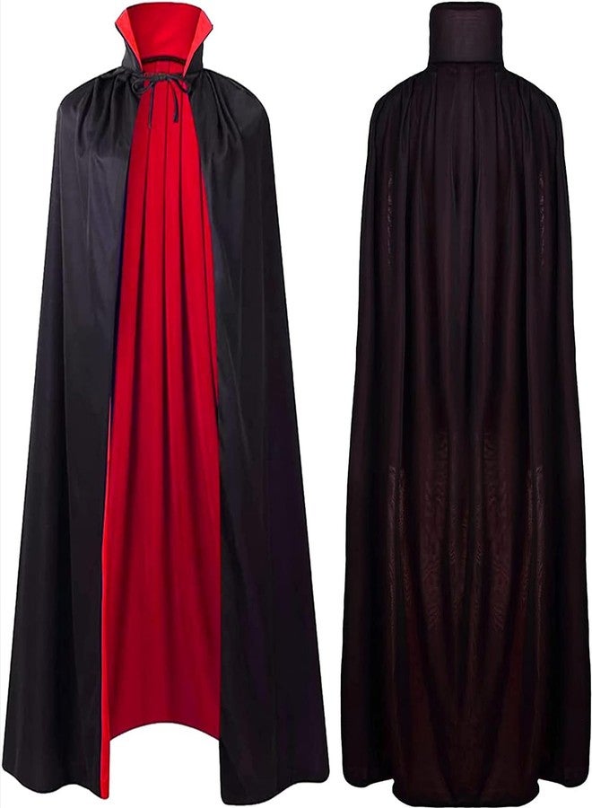 KEYDUACU Teenagers vampire costume set, includes a reversible stand-up collar cape, fangs, pointed ears, and nails.Perfect choice for Halloween-themed parties, vampire-themed gatherings, and cosplay. - Image 2