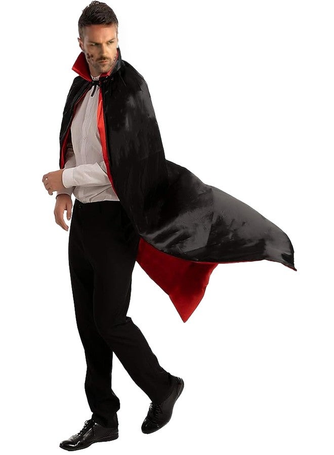 KEYDUACU Teenagers vampire costume set, includes a reversible stand-up collar cape, fangs, pointed ears, and nails.Perfect choice for Halloween-themed parties, vampire-themed gatherings, and cosplay. - Image 5