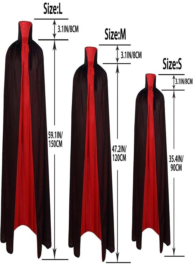 KEYDUACU Teenagers vampire costume set, includes a reversible stand-up collar cape, fangs, pointed ears, and nails.Perfect choice for Halloween-themed parties, vampire-themed gatherings, and cosplay. - Image 3