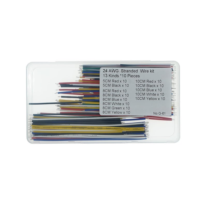 130 Pcs 24 AWG Pre Tinned Silicone Copper Wire Kit 6 Colors 3 Sizes - Image 2