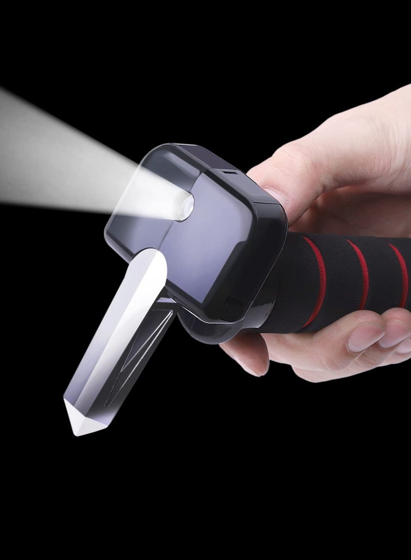Emergency Seat Belt Cutter & Window Hammer Tool for Elderly - Portable Car Handle Assist with LED Lights, Multifunctional Safety Handle for Auto Accessories. - Image 2