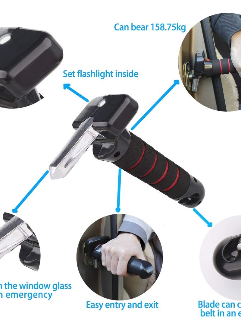 Emergency Seat Belt Cutter & Window Hammer Tool for Elderly - Portable Car Handle Assist with LED Lights, Multifunctional Safety Handle for Auto Accessories. - Image 3