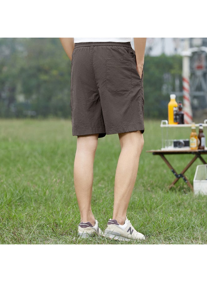 FOLUNSI 2024 Summer Men's 5-inch Shorts - Loose Fit, Adjustable Waist, Beach, Home & Sports Pants - Image 3