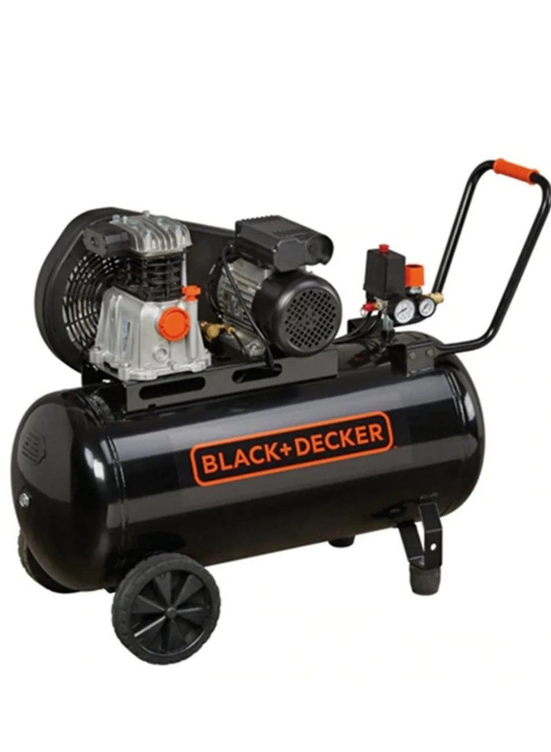 BLACK+DECKER BLACK+DECKER Air Compressor | Belt Driven | 100L Horizontal Tank | Pressure 10 Bar (145 psi) | Motor 2.0 HP | Power 1Ph/220V/50Hz | Air Displacement 220 l/min (7.7 cfm)  - Image 1