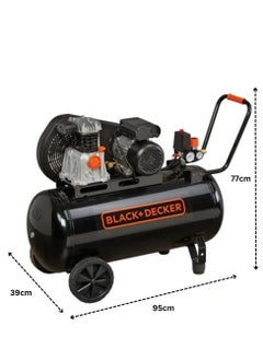 BLACK+DECKER BLACK+DECKER Air Compressor | Belt Driven | 100L Horizontal Tank | Pressure 10 Bar (145 psi) | Motor 2.0 HP | Power 1Ph/220V/50Hz | Air Displacement 220 l/min (7.7 cfm)  - Image 4