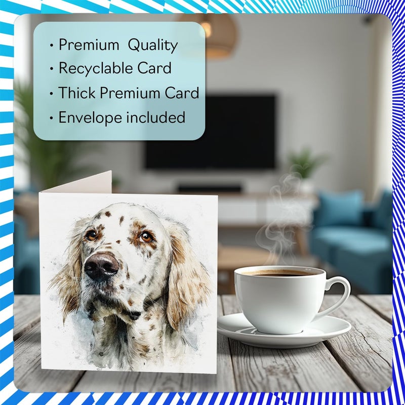 Stuff4 English Setter Birthday Card for Men Women - Dog Breeds - Happy Birthday Card for Grandpa Husband Colleague Nanny  5.7 Inch Bday Greeting Cards - Image 3