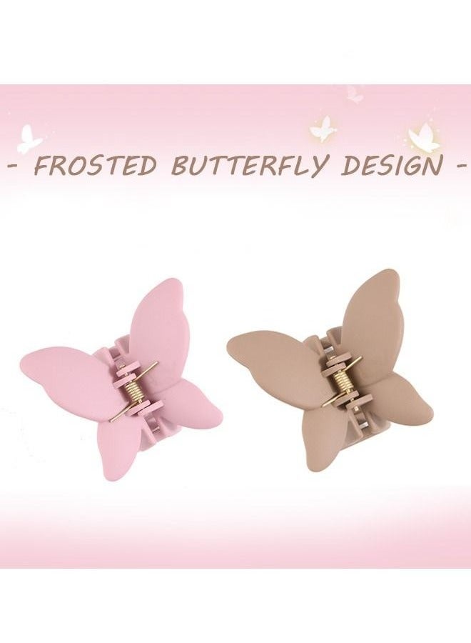 4 قطع من مقاطع الشعر مخلب الفراشة ، مشابك شعر الفك غير اللامعة ، مشبك الشعر المخلب لإكسسوارات الديكور الطويلة المجعد الطويل (ملونة) - Image 5