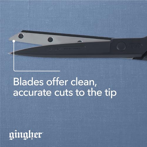 Fiskars Gingher Featherweight Bent Handle Scissors - 8" Stainless Steel Shears - Sharp Fabric Scissors - Black - Image 4