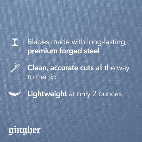 Fiskars Gingher Featherweight Bent Handle Scissors - 8" Stainless Steel Shears - Sharp Fabric Scissors - Black - Image 5