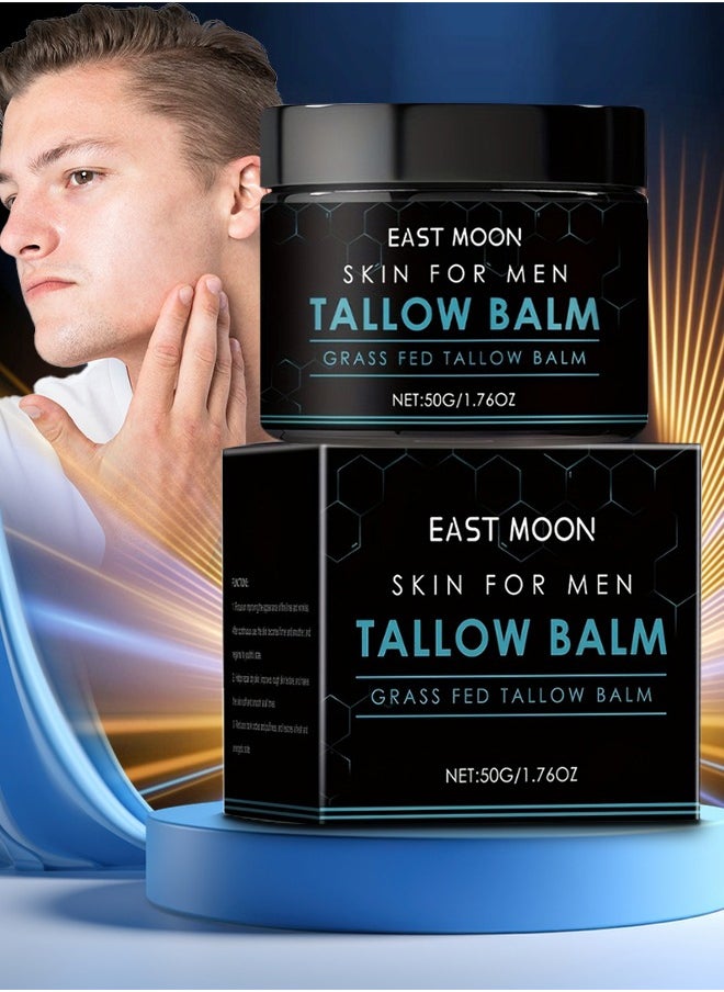 East Moon - Tallow Balm Forge Skin Care for Men Tallow Face Moisturizer Skin Care Natural Tallow Moisturizer Anti Wrinkle Night Cream Wrinkle Defense Tallow Face Cream Beef Tallow Anti Aging Cream - Image 1