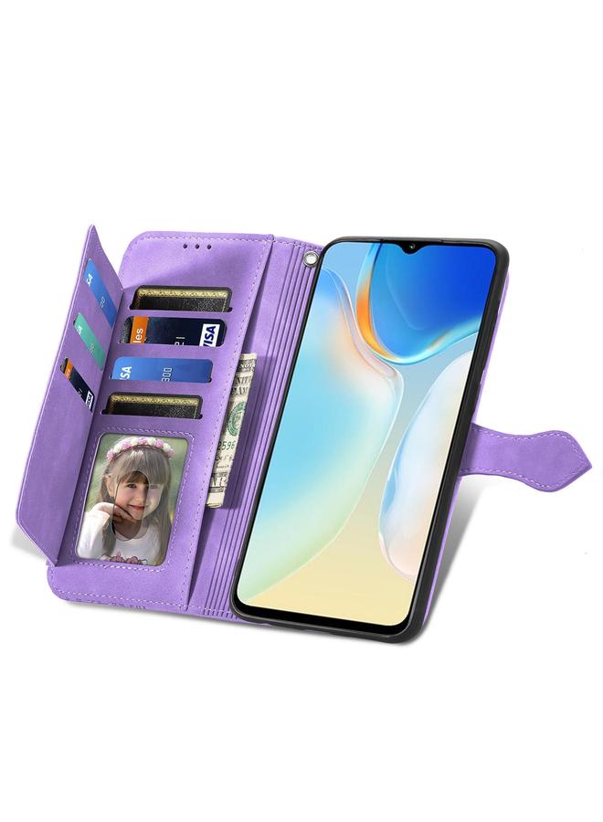 erorex Case For Tecno Itel A70 Embossed Flower Zipper Leather Phone Case - Image 4