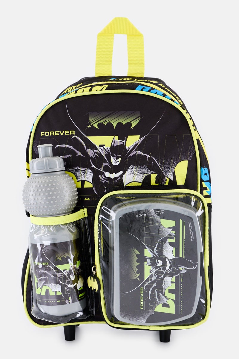DC حقيبة ظهر عربة باتمان 3 في 1 مع صندوق غداء وزجاجة ماء، متعددة الألوان - Image 1
