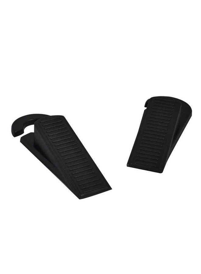 EZ Life Door Stopper Set Of 2 Child Safety Baby Proofing Plastic Black - Image 3