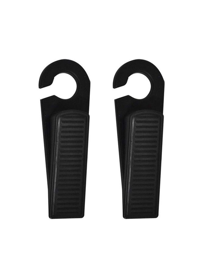 EZ Life Door Stopper Set Of 2 Child Safety Baby Proofing Plastic Black - Image 2