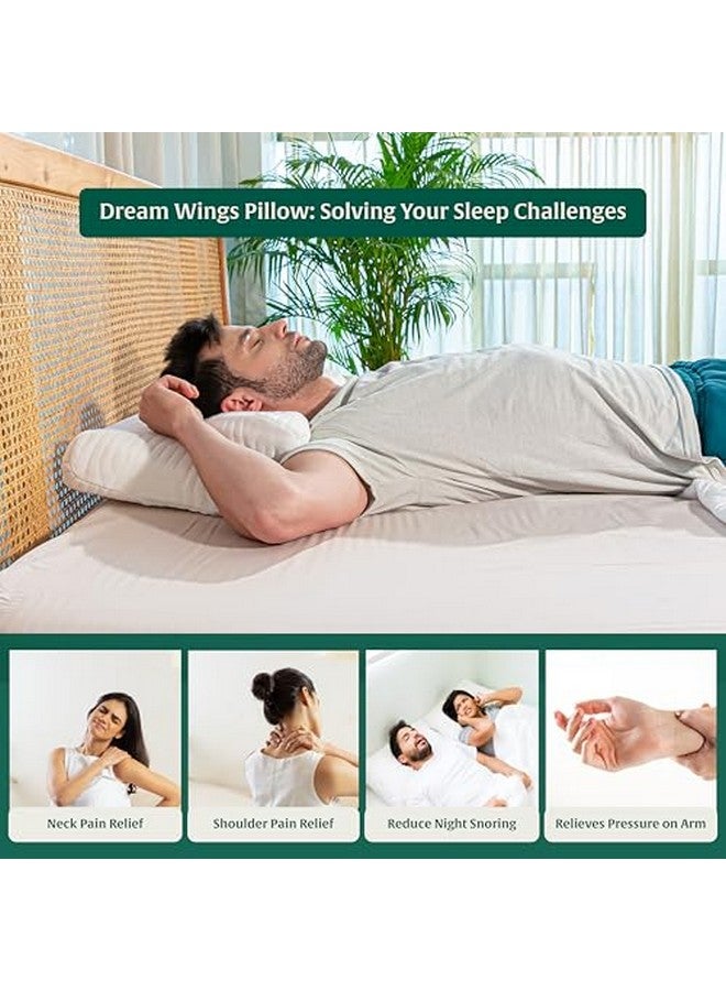 The White Willow The White Willow Butterfly Cervical Pillow For Neck & Shoulder Pain Relief- Butterfly Pillow Memory Foam For Back & Side Sleeper-Dual Height Ergonomic Neck Support Orthopedic Pillow For Sleeping-White  - Image 5