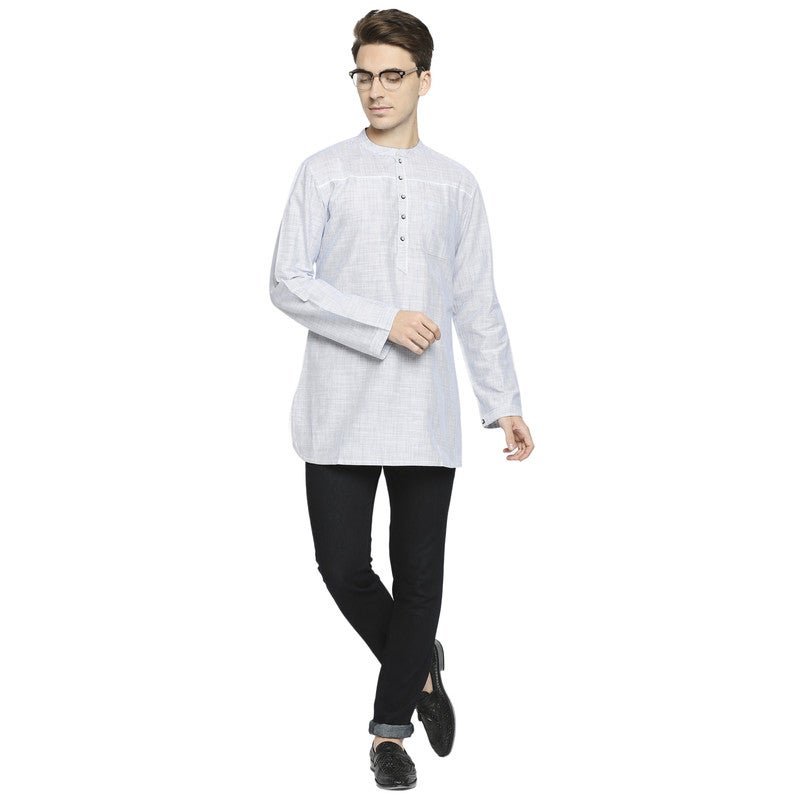 ARCHATTIRE Men’s White Cotton Full Sleeve Kurta for Men - Image 5