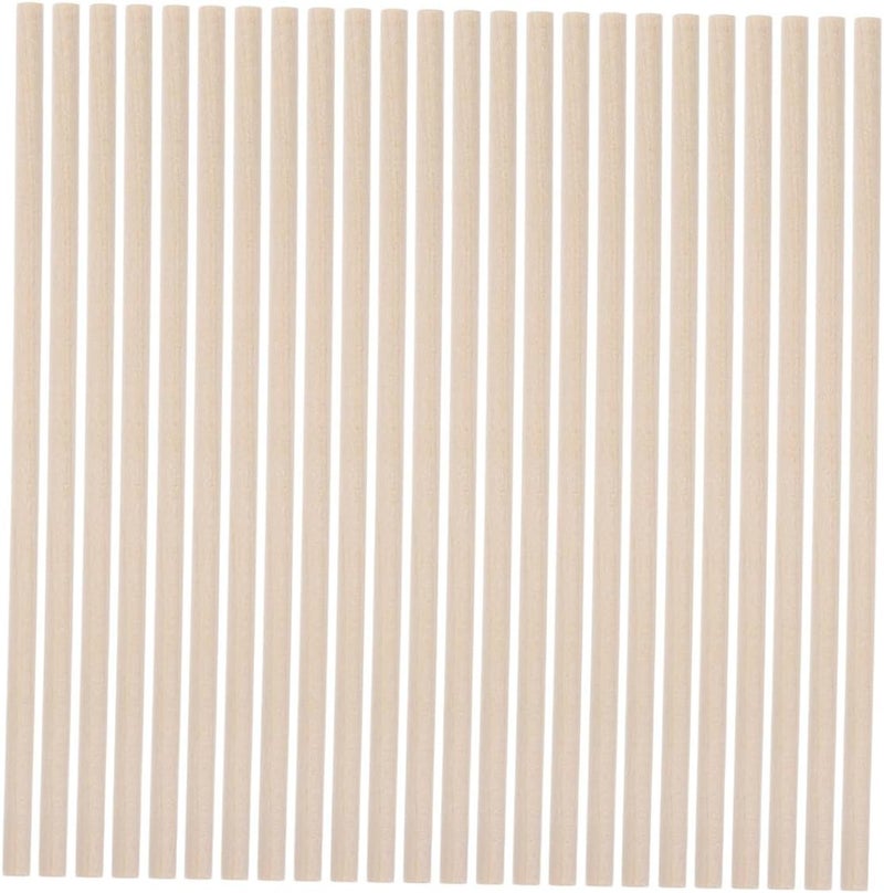 Lurrose 200pcs Wooden Round Dowel Rods 15x0.5cm Natural Unfinished Hardwood Craft Sticks for DIY Art Projects and Woodworking Supplies - Image 1