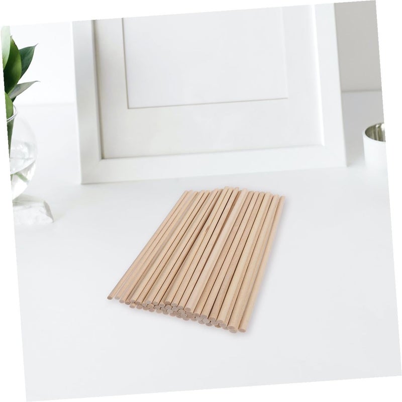 Lurrose 200pcs Wooden Round Dowel Rods 15x0.5cm Natural Unfinished Hardwood Craft Sticks for DIY Art Projects and Woodworking Supplies - Image 5