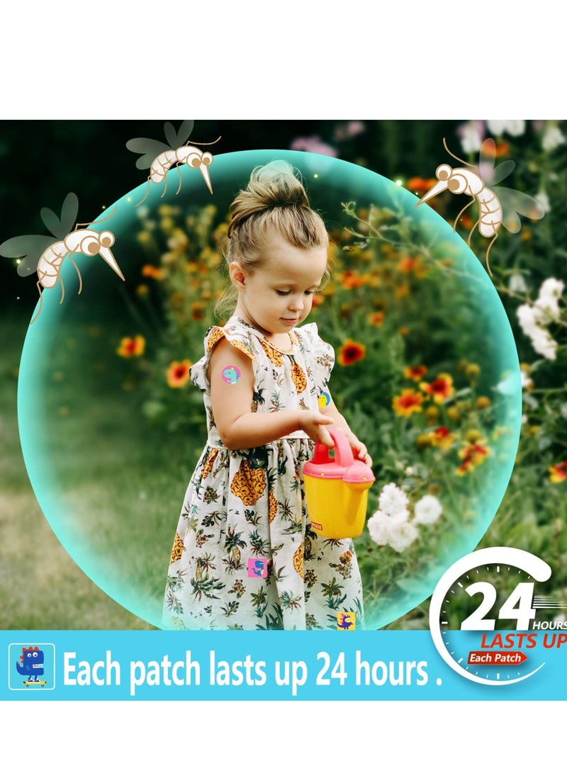 SYOSI لاصقات طاردة للبعوض بزيت أساسي طبيعي نقي، لاصقات طاردة للحشرات، لاصقات مضادة للبعوض للأطفال والكبار للتخييم والسفر في الهواء الطلق، توفر حماية لمدة 24 ساعة 120 قطعة - Image 3