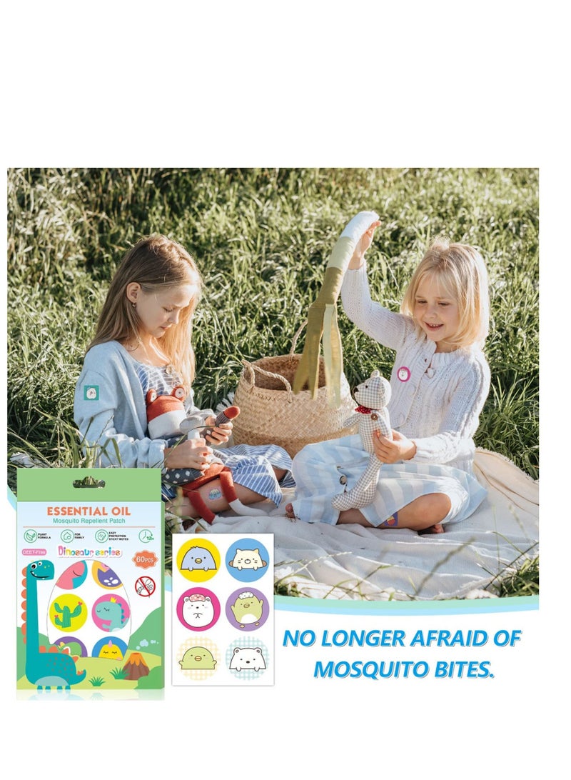 SYOSI لاصقات طاردة للبعوض بزيت أساسي طبيعي نقي، لاصقات طاردة للحشرات، لاصقات مضادة للبعوض للأطفال والكبار للتخييم والسفر في الهواء الطلق، توفر حماية لمدة 24 ساعة 120 قطعة - Image 2