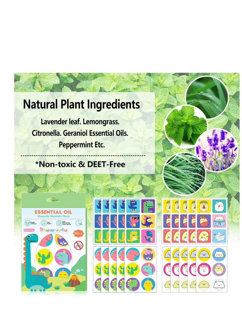 SYOSI لاصقات طاردة للبعوض بزيت أساسي طبيعي نقي، لاصقات طاردة للحشرات، لاصقات مضادة للبعوض للأطفال والكبار للتخييم والسفر في الهواء الطلق، توفر حماية لمدة 24 ساعة 120 قطعة - Image 4