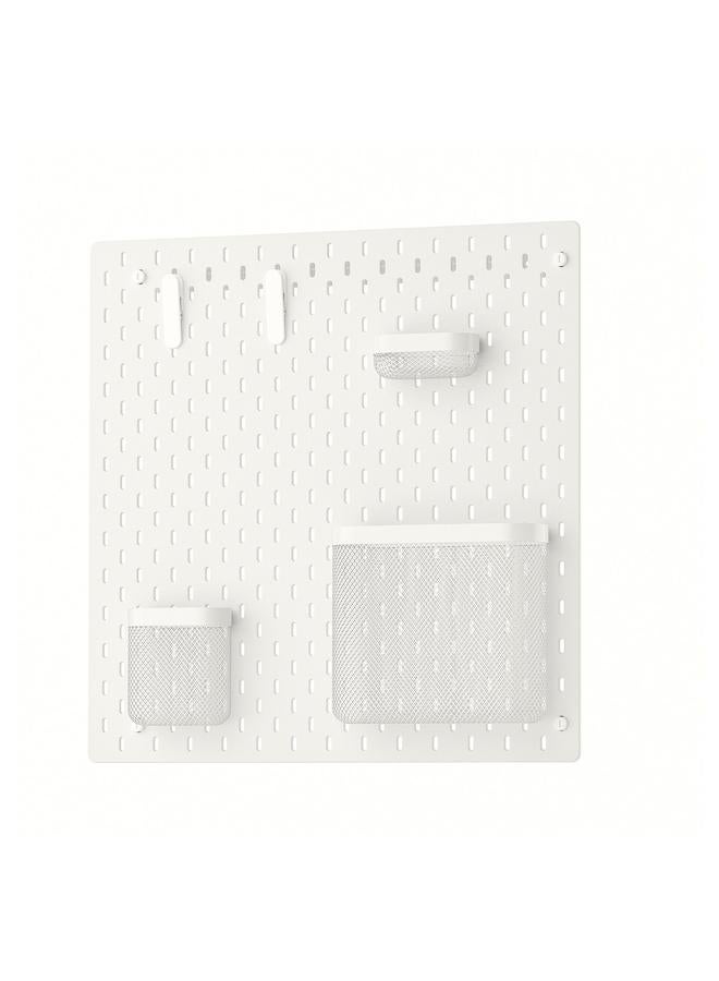 erorex Pegboard Combination, White, 56X56 Cm - Image 1