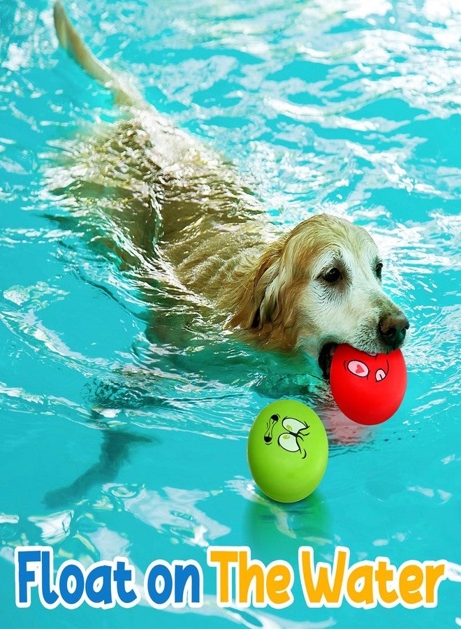 Hungdao 40 Pcs Squeaky Dog Toys Bulk for Medium Dogs, 2.8" Flat Latex Squeaky Dog Balls, Funny Soft Rubber Interactive Fetch Balls Toys for Small Medium Breeds Training - Image 4