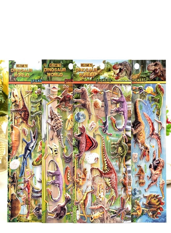 DEOXY Vinyl Pack of 4 Dinosaur Wax Seal Stickers - Decorative Self-Adhesive for Plastic,Wedding Envelopes,Invitations - 3D Seal Stickers (DS-SL-QS(13-16)),8 cm,Multi Color - Image 2