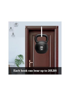 The Bros 4 Pack Over The Door Hook, Door Hooks, Rubber Surface Prevent Scratche Door Hanger Hooks for Bathroom, Living Room, Kitchen, Hanging Clothes, Towels, Bags(White)  - Image 4