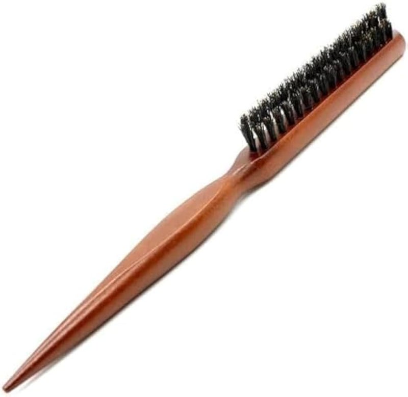 SMSM Professional Wooden Hair Brush with Dual Nylon Bristles for Detangling and Smooth Styling, Gentle on Baby Hair and Edges, Scalp Friendly Brush for All Hair Types, Daily Use - Image 1