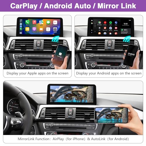 NINETOM 10.25 inch Touchscreen Wireless CarPlay Android Auto Multimedia Car Radio Receiver Compatible with BMW 3/4 Series NBT System, F30/F31/F32/F33/F34/F35/F36 (2013-2016) - Image 3