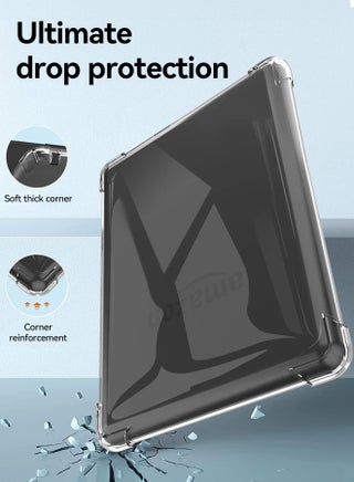 غطاء واقٍ شفاف كريستالي شفاف لغطاء الحماية من الصدمات مقاس 7 بوصة لأوقد بيبر وايت 12 الجديد كلياً 2024 أو أوقد بيبر وايت سيغنتشر إديشن 2024، غطاء من السيليكون الرقيق المقاوم للصدمات - view 3