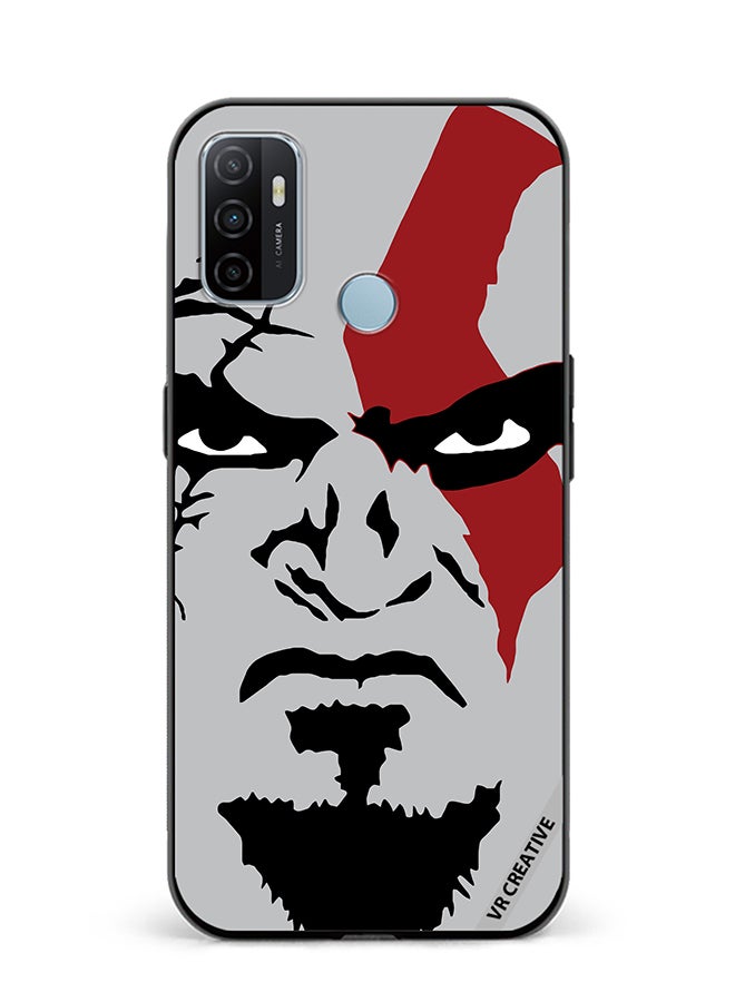 VR CREATIVE Protective Case Cover For Oppo A53 Face God Of War Design Multicolour - Image 1