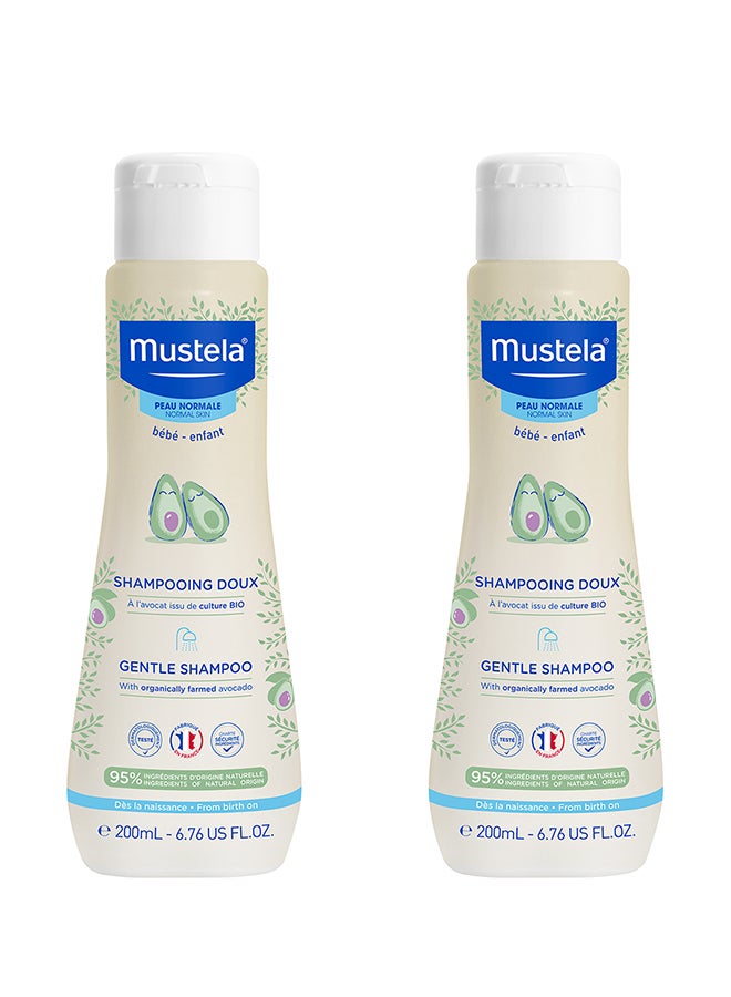 Mustela Gentle Baby shampoo With Farmed Avocado, Pack of 2, 200ml+200ml - Image 1